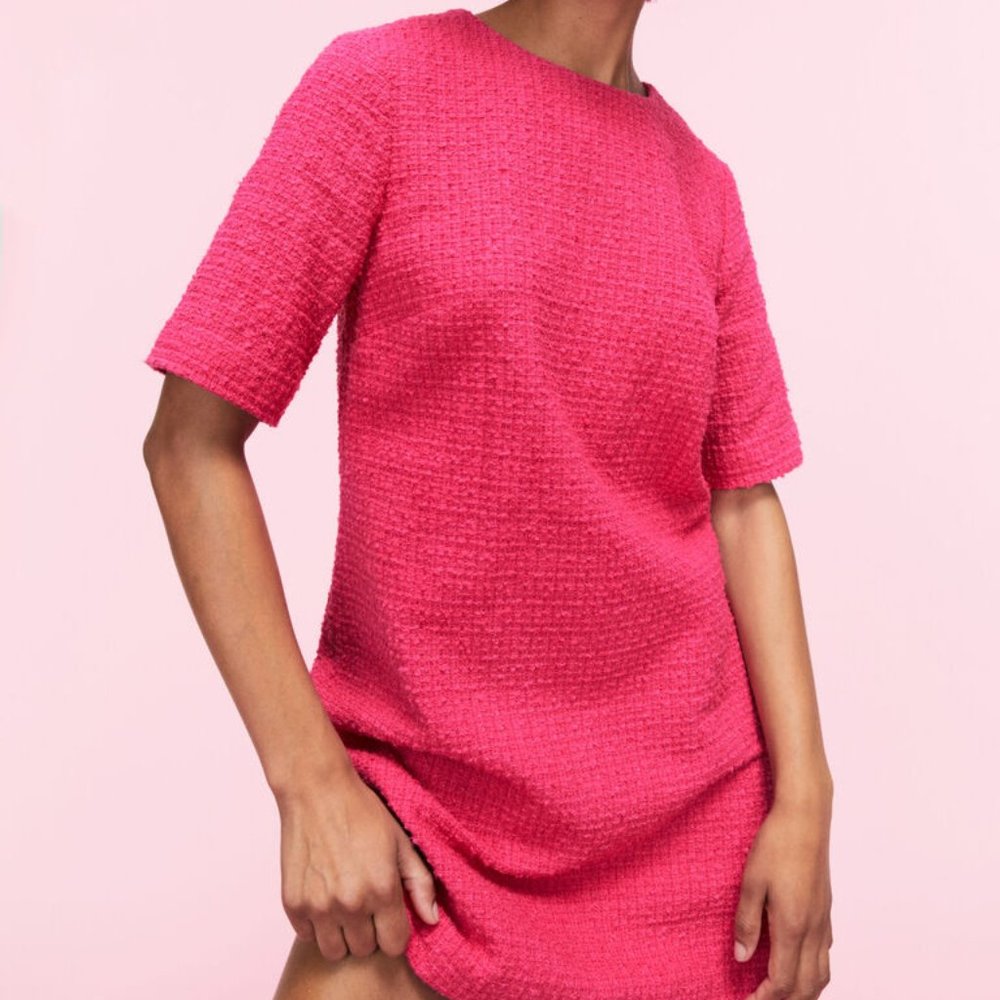 Hot Pink Woven Dress